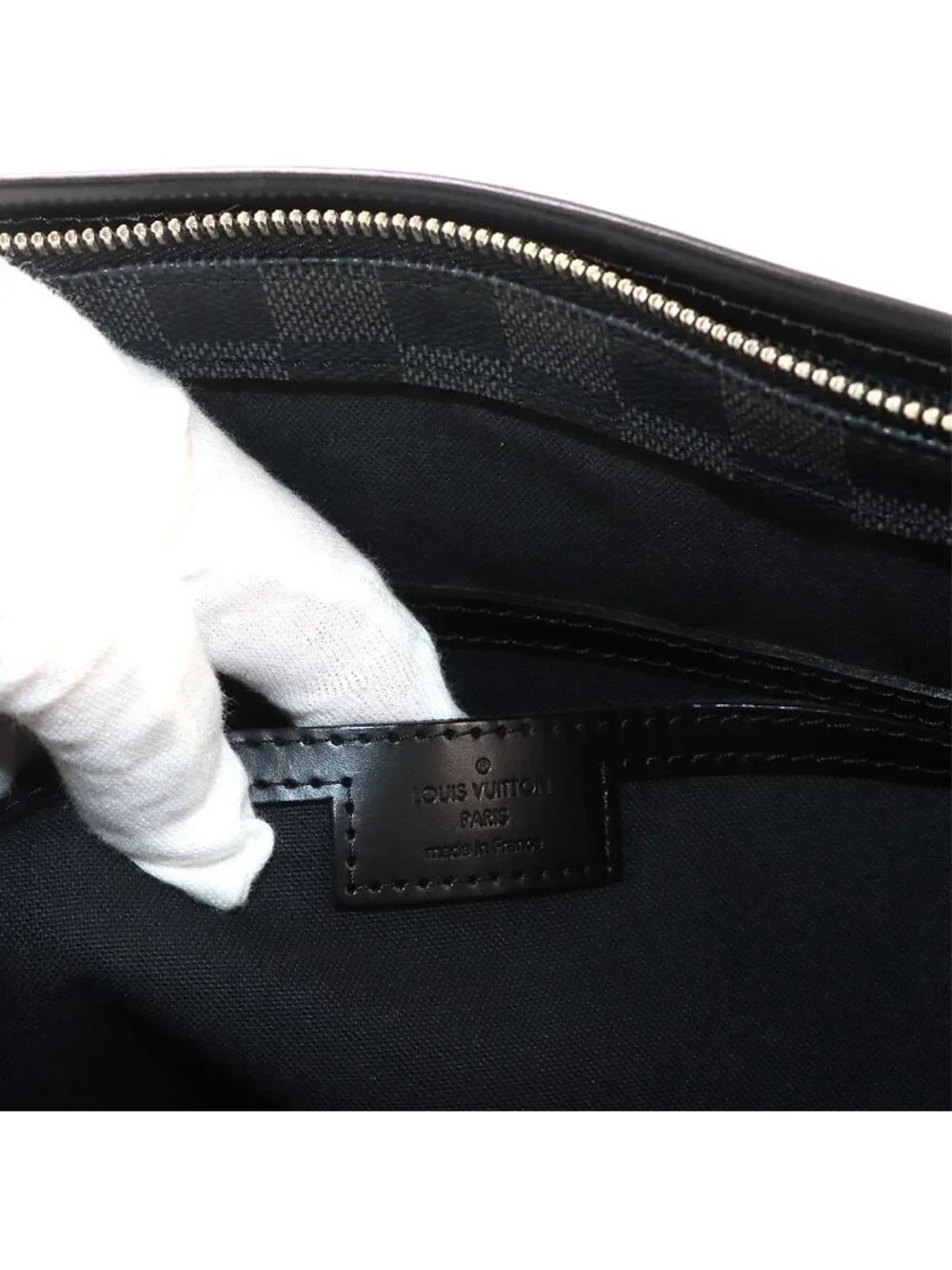 Louis Vuitton Damier Graphite Tadao 2-Way Tote Shoulder Bag Black Gray